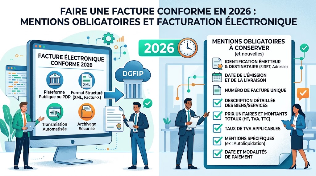 Faire une facture conforme en 2026 Mentions obligatoires et facturation électronique