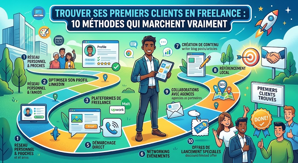Trouver ses premiers clients en freelance 10 méthodes qui marchent vraiment